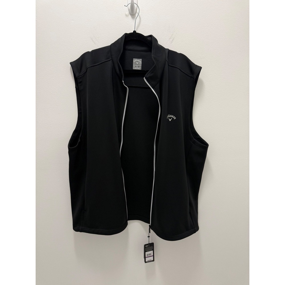Callaway Weather Series Mens XXL Golf Vest Black Full Zip CGKS90H9DS New